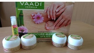 VAADI HERBALS Pedicure  Manicure Spa Kit  Review  DEMO Mani Pedi at home  Merriness [upl. by Schiro335]