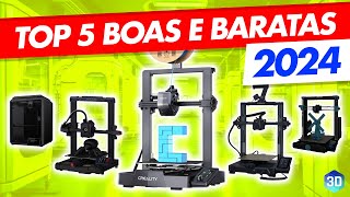 2024 TOP 5 Melhores Impressoras 3D BOAS e BARATAS para você comprar [upl. by Triplett]