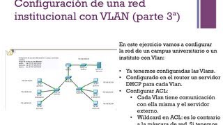 Packet Tracer configuración de Vlans para una red de un campus universitario instituto Parte 3 [upl. by Ardnuasac]