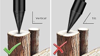 How does Wood Splitting Drill Bit Work [upl. by Ecnarret]