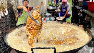 Non Stop Orders Amazing Fried Tilapia Fish with Crispy Peanuts Garlic  Thai Street Food [upl. by Iiette]