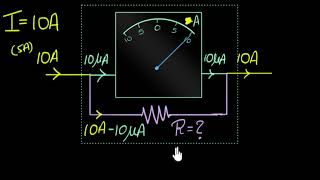 Conversion of galvanometer into ammeter  Moving charges amp magnetism Physics  Khan Academy [upl. by Weintrob]