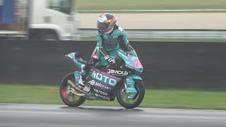 Moto3 Pure Sound Action Phillip Island Circuit 2024  GasGasKTMHonda [upl. by Eahsram]