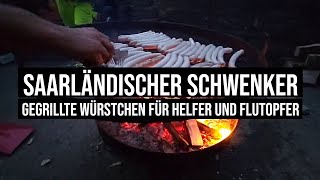 Saarländischer Schwenker vor Kirche in Mayschoß Ahrtal gegrillte Würstchen für Helfer amp Flutopfer [upl. by Porter588]