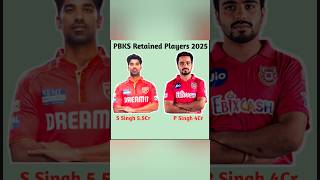 PBKS Retained Players 2025 cricketnews cricketshorts cricketlover [upl. by Flip545]