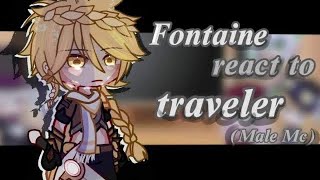 Fontaine react Traveler Aether Genshin impact My AU❃ [upl. by Hwu]