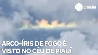 Arcoíris de fogo surge no céu e chama atenção de moradores do Piauí [upl. by Nyltac279]