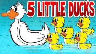 Five Little Ducks  Spring Songs for Children with Lyrics  Kids Songs by The Learning Station [upl. by Anitsyrhk]