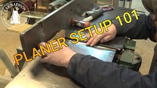 Changing and setting planer  jointer knives the old fashioned way [upl. by Fesuy531]