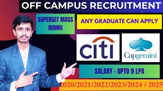 Capgemini Superset Mass Recruitment 2024  Citi Bank Recruitment 2024  Superset Mass Hiring 2024 [upl. by Ical345]