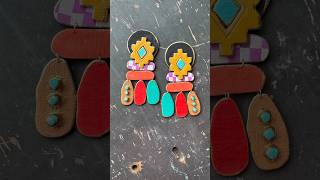 Southwestern Polymer Clay Earrings polymerclayearrings handmade southwestern chronicpain art [upl. by Lebisor]