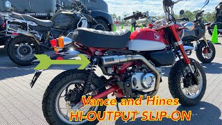 Honda Monkey with Vance and Hines HIOUTPUT SLIPON What a great sound it makes [upl. by Ricker766]