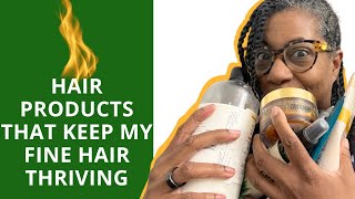 Thriving Fine Natural Hair with 👏🏾 these 👏🏾 Hair 👏🏾 Products [upl. by Theron]