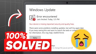 SOLVED How to Fix Windows Update Error Problems on Windows 1011☑️ 0x80070003  100 Work  2024 [upl. by Eiloj]