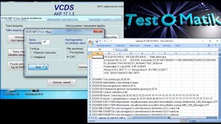 Zapis mapy adaptacji i kodów sterowników programem VCDS Skoda Seat Volkswagen Audi [upl. by Annoirb]