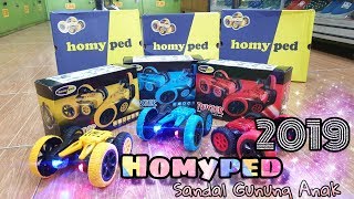 Unboxing Homyped Sandal Gunung Anak Berhadiah Mainan TWISTER 2019  BIRU [upl. by Scharaga]