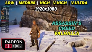 Assassins Creed Valhalla  Rx 480 4GB  intel i54590  16GB Ram  All Settings  1080p [upl. by Sletten]