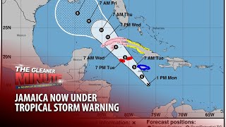 THE GLEANER MINUTE Jamaica under tropical storm warning  Digicel Flow and JPS prepared [upl. by Harrus]