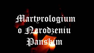 Martyrologium o Narodzeniu Pańskim [upl. by Akenot]