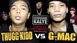 SUNUGAN KALYE  THUGG KIDD vs G MAC Balayan Batangas [upl. by Aneev]