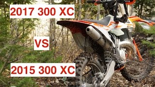 2017 KTM 300 XC vs 2015 300 XC  Part 1  Episode 178 [upl. by Ahsenra]