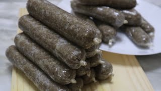 Beef Garlic Longganisa  How to wrap Longganisa using clingwrap  Bulacan Famous Garlic Longganisa [upl. by Allemahs]