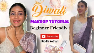 Make Diwali eye look under 2 minsDiwali party Makeup look Festive Saree lookriddhikothari diwali [upl. by Dudden16]