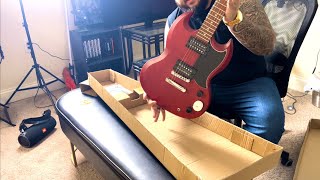 My first guitar Epiphone SG Special Satin Unboxing amp Playing [upl. by Ivetts]