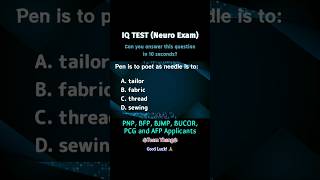 IQ TEST  NEURO PSYCHIATRIC AND PSYCHOLOGICAL EXAM  AFP BFP PNP BJMP PCG AND BUCOR APPLICANTS [upl. by Bodi24]