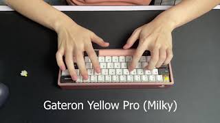 An undervalue switches TTC Gold Pink Switch Sound test Tangerine Gateron Yellow Pro [upl. by Einneb28]