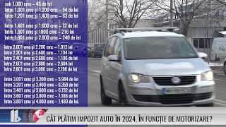 Cât plătim impozit auto în 2024 în funcție de motorizare [upl. by Sirrah262]