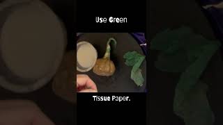 Papier Mache Pumpkin Stem Tinting Technique with Tissue Paper [upl. by Roma694]