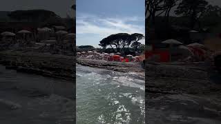 SaintTropez Pampelonne Beach 🏖️  June 2023  panoramic view from Tahiti Beach 🏖️ jetty [upl. by Hett982]