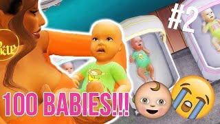 THE FASTEST 100 BABY CHALLENGE EVER PT 2  THE SIMS 4 [upl. by Rainwater984]