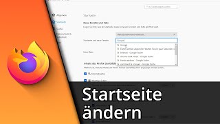 Firefox Startseite ändern  Google als Startseite bei Firefox ✅ Tutorial [upl. by Namyl484]