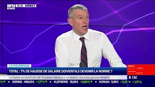 Nicolas Doze  Total 7 de hausse de salaire doiventils devenir la norme [upl. by Morissa]