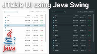 Creating a Modern JTable Design in Java Swing with FlatLaf [upl. by Geller909]