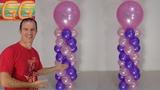 como hacer columnas de globos  decoracion con globos  arreglos con globos [upl. by Myra]