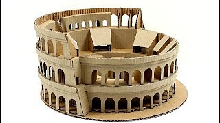 Cómo hacer el Coliseo Romano de cartón  how to make the Rome Colosseum with cardboard [upl. by Naivaf]