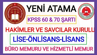 YENİ MEMUR ALIMI✅HAKİMLER VE SAVCILAR KURULU BÜRO MEMURU VE DESTEK PERSONELİ HİZMETLİ MEMURU ATAMASI [upl. by Patterson428]