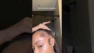 Subscribe to my channel for more hair videos VLOG coming soon🖤 quickweave halfuphalfdown [upl. by Adnilra844]