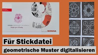 Manuelles Erstellen von Geometrischem Muster als Stickdatei [upl. by Ahsenroc]