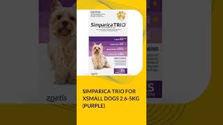 Simparica Trio Flea Tick Worm And Heartworm Protection for dogs  VetSupply [upl. by Dulcea]