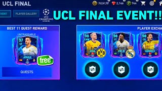 UCL FINAL EVENT FC MOBILE 24  UCL EVENT FREE QUEST REWARDS amp LEAKS FC MOBILE [upl. by Acnoib]