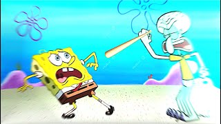 SQUIDWARD GETS TREATED BAD AT THE KRUSTY KRAB [upl. by Rengaw]