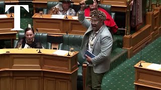 New Zealand MP performs haka and makes oath to King Charles [upl. by Adnamra]