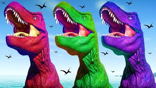 TRex Color Pack vs Big Dinosaurs Fighting in Jurassic World Evolution [upl. by Nomolos]