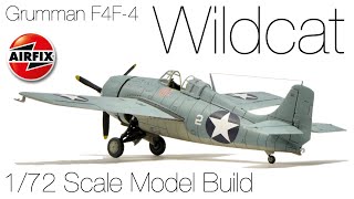 Grumman F4F4 Wildcat 172 Airfix A02070 Model Build  RWO Models [upl. by Berneta]