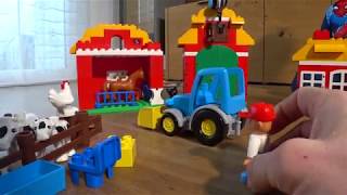 Lego Duplo Großer Bauernhof 10525 mit Lego Duplo Eisenbahn [upl. by Alethea]