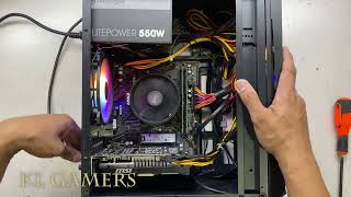 AMD Ryzen 5 5500 GIGABYTE A520M K V2 msi GTX1650 VENTUS Gaming PC Build [upl. by Ymereg562]